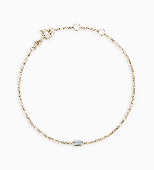 Dainty Aquamarine Bracelet